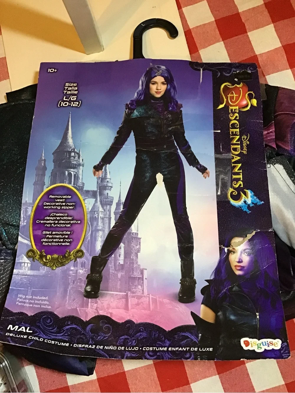 Disney descendants Mal girls costume size large 10-12 -NEw
